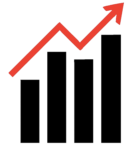 Financial growth bar chart